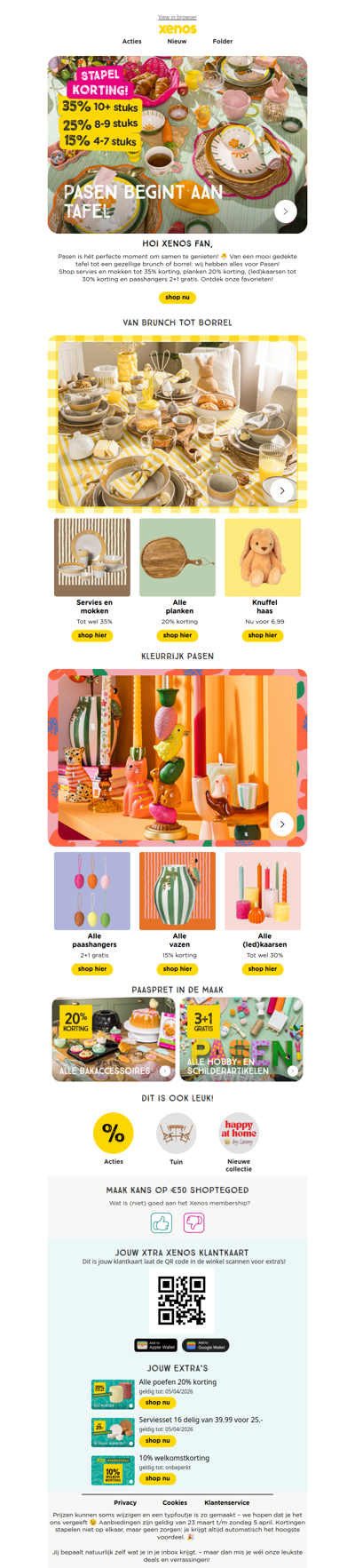 Stapelkorting tot 35% op alle servies en mokken