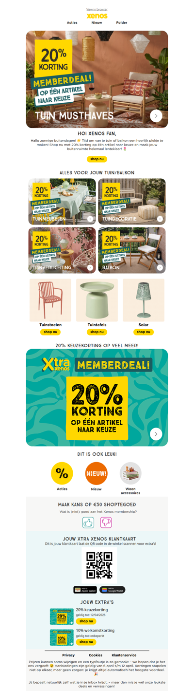 20% keuzekorting op TUIN artikelen