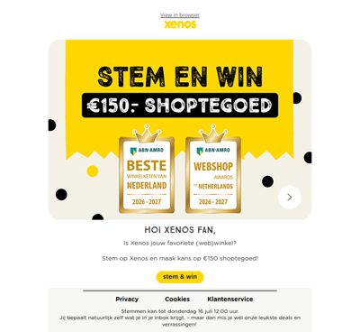 Stem op Xenos & win €150 shoptegoed