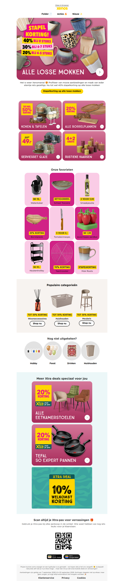 Tot wel 40% stapelkorting op alle losse mokken