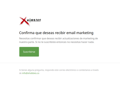 Confirma que deseas recibir email marketing