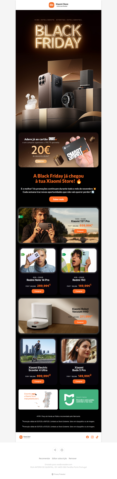 🔥 A Black Friday já chegou à tua Xiaomi Store!