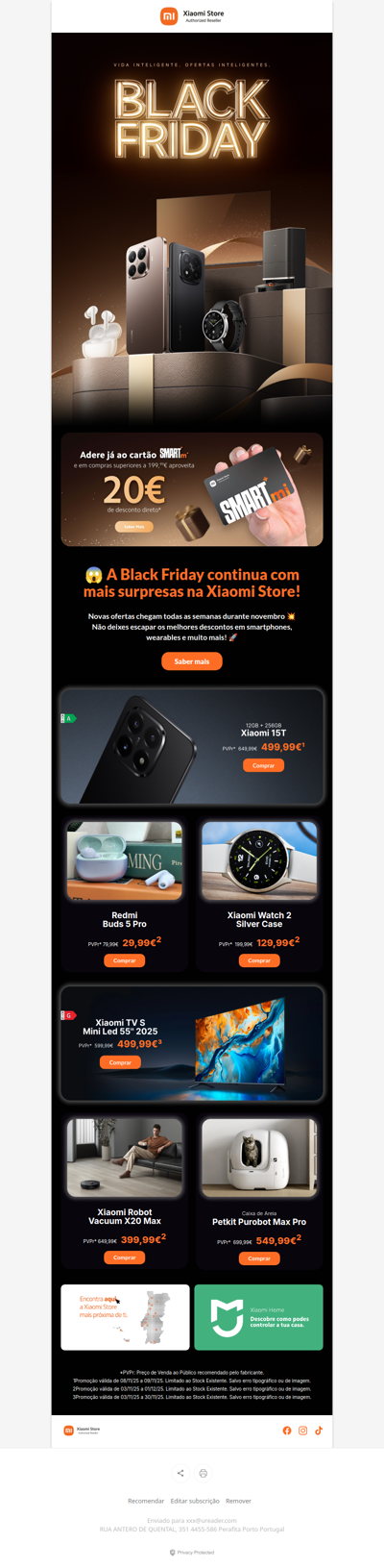 😱 A Black Friday continua com mais surpresas na Xiaomi Store!