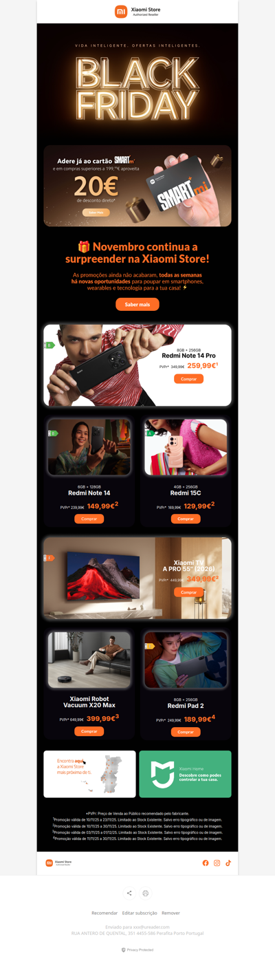 🎁 Novembro continua a surpreender na Xiaomi Store!