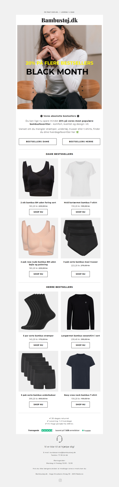 Spar mindst 20% på vores mest populære produkter 💚