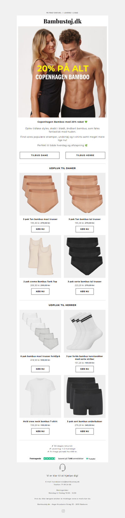 20% på alt fra Copenhagen Bamboo lige nu!