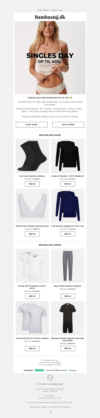 Singles Day med 40% på blødt bambus 🌟