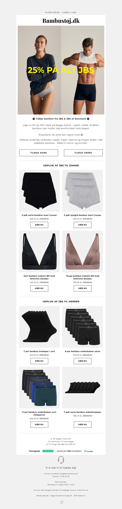 ⚫️ 25% på alt fra JBS og JBS of Denmark ⚫️