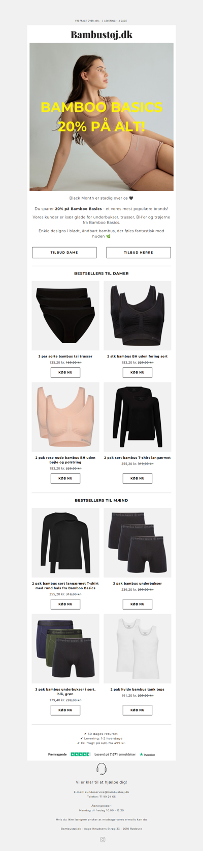 20% på alt fra Bamboo Basics med Black Month tilbud ⚫️