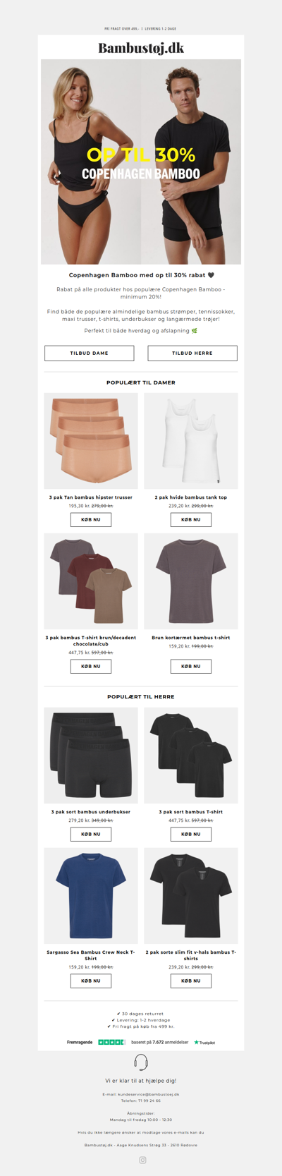 Copenhagen Bamboo med op til 30% på alt 🖤