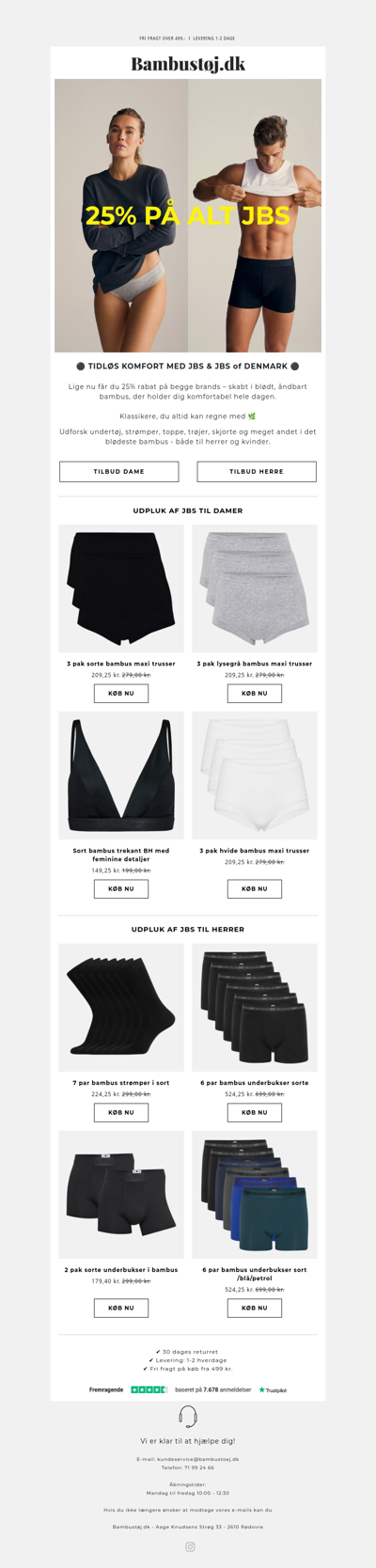 ⚫️ 25% på alt fra JBS og JBS of Denmark ⚫️