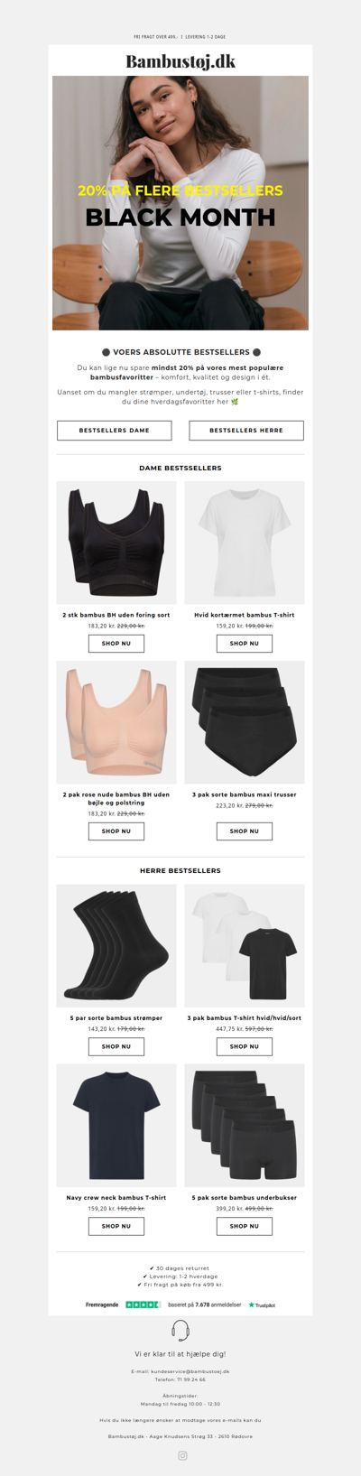 Vores bestsellers = Spar mindst 20% 🖤