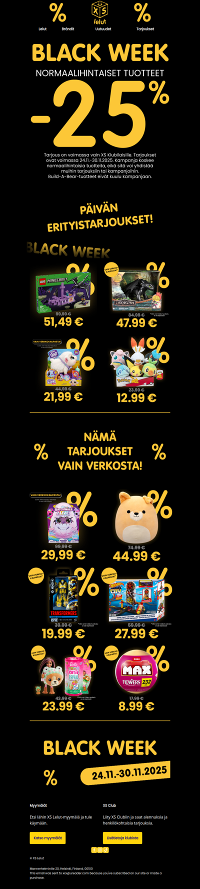 Joko huomasit? -25% leikkihetken suosikeista!