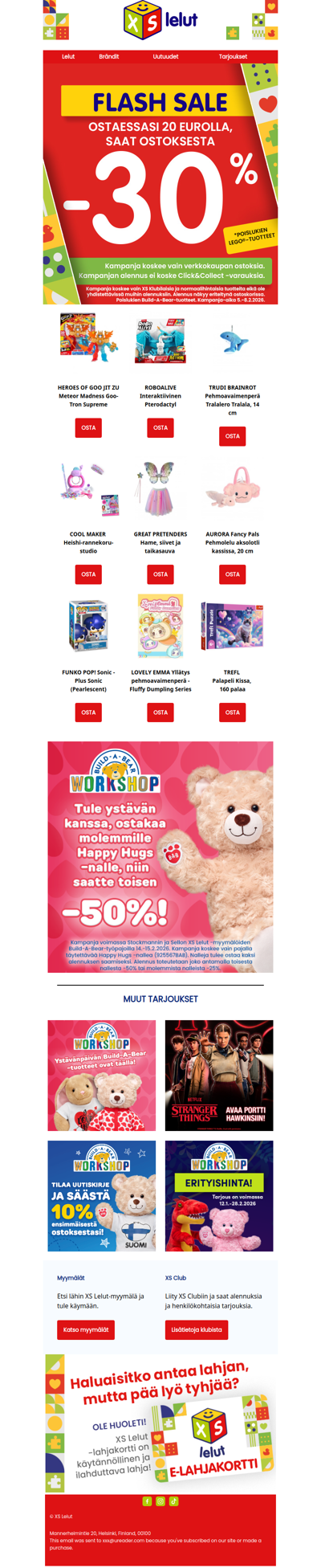 Viimeinen päivä! Flash sale -30%