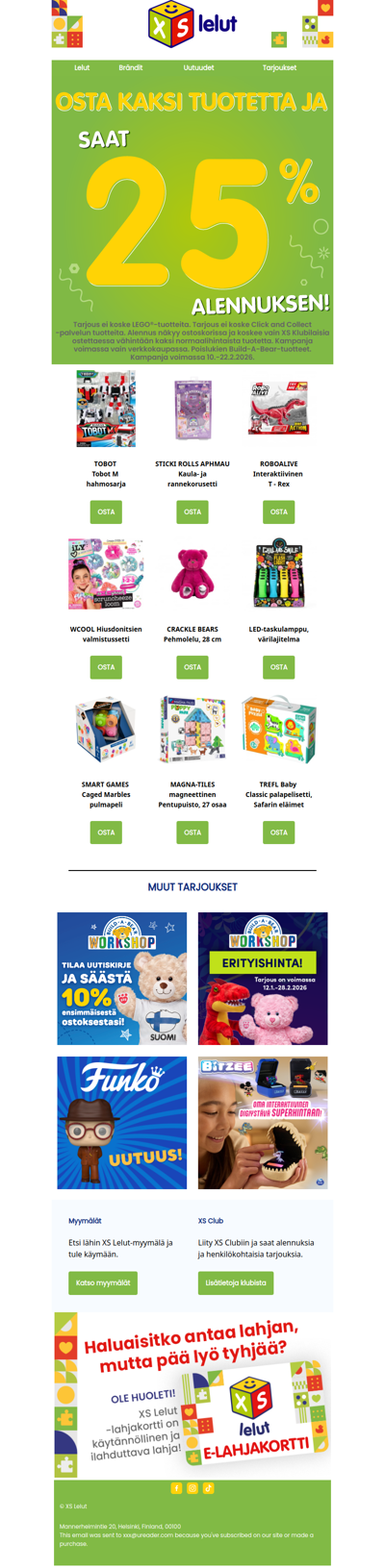 Osta 2, säästä 25%