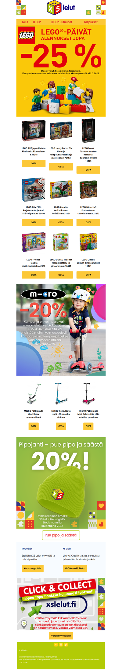 Pala palalta - kaikki LEGO-setit -25 %