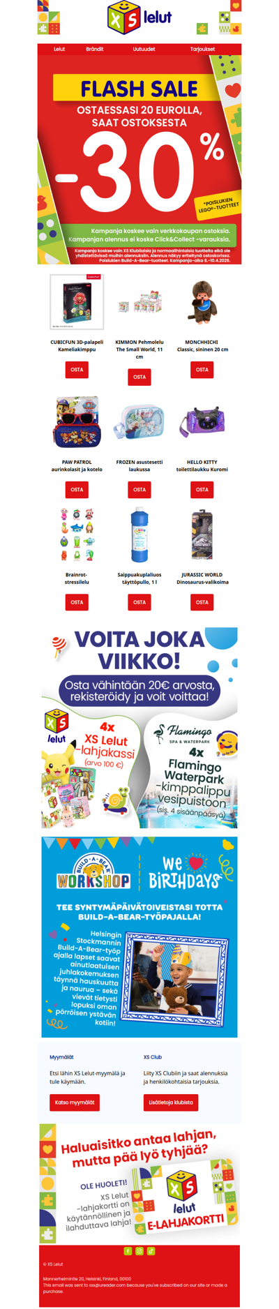 3 päivän MEGA-ALENNUS leluista! -30%!