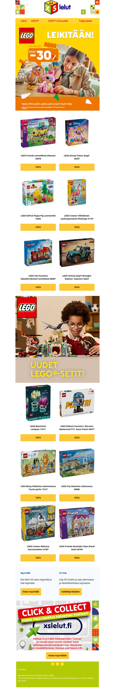 LEGO - VALIKOIDUISTA TUOTTEISTA -30%