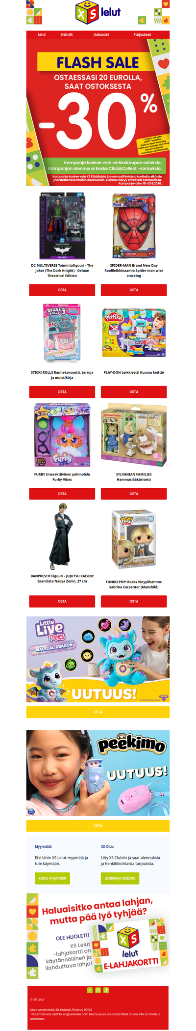 ⏳ VIIMEINEN PÄIVÄ: Flash Sale päättyy tänään!