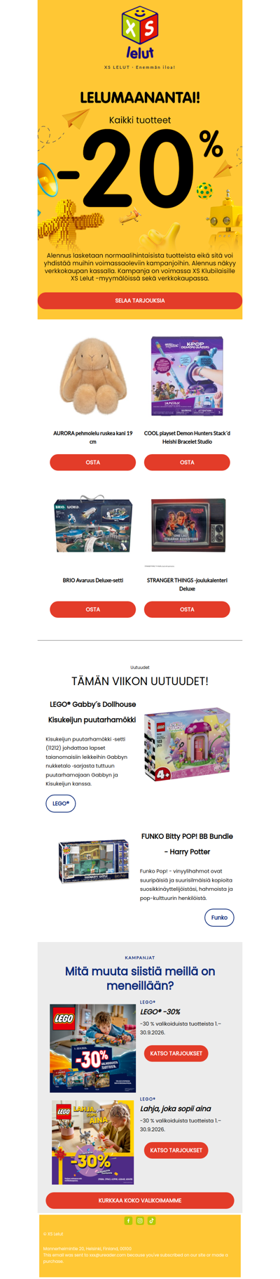 20% alennusta? Maanantaina? KYLLÄ!