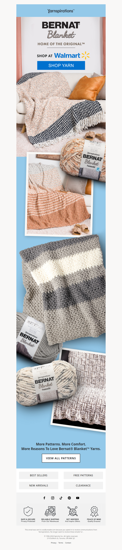 Upgrade your cozy: Bernat Blanket yarn is here!