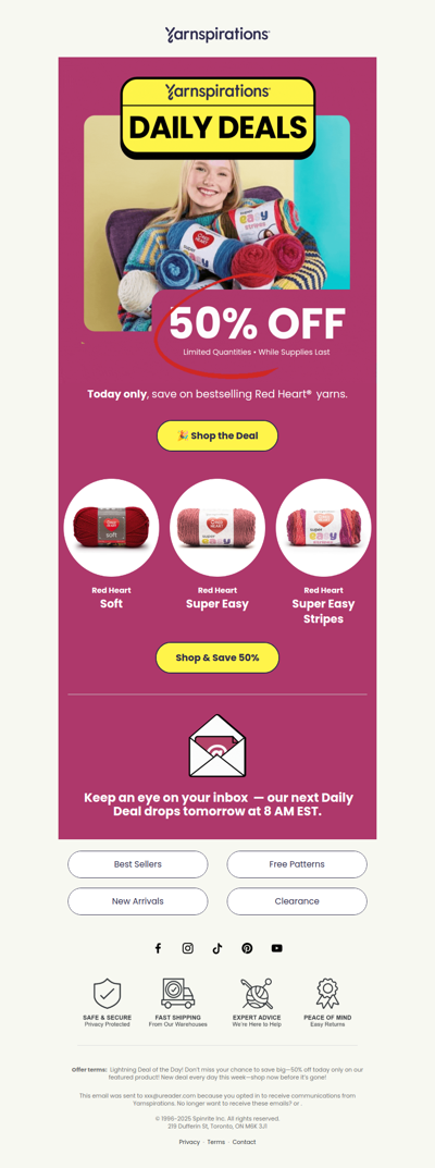 🚨 50% Off Red Heart Super Easy & Red Heart Soft