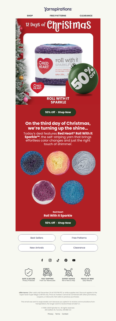 ✨On the 3rd Day of Xmas… Sparkle for 50% Off!