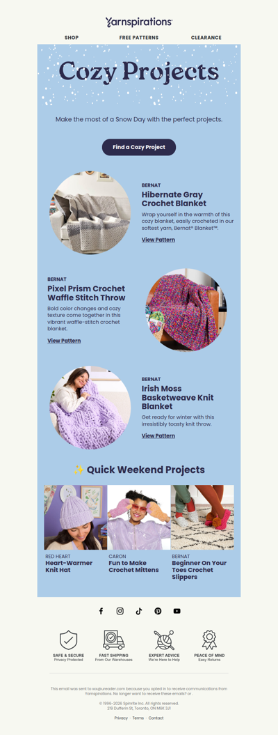 ❄️ Snowy Days Call for Cozy Stitches ❄️