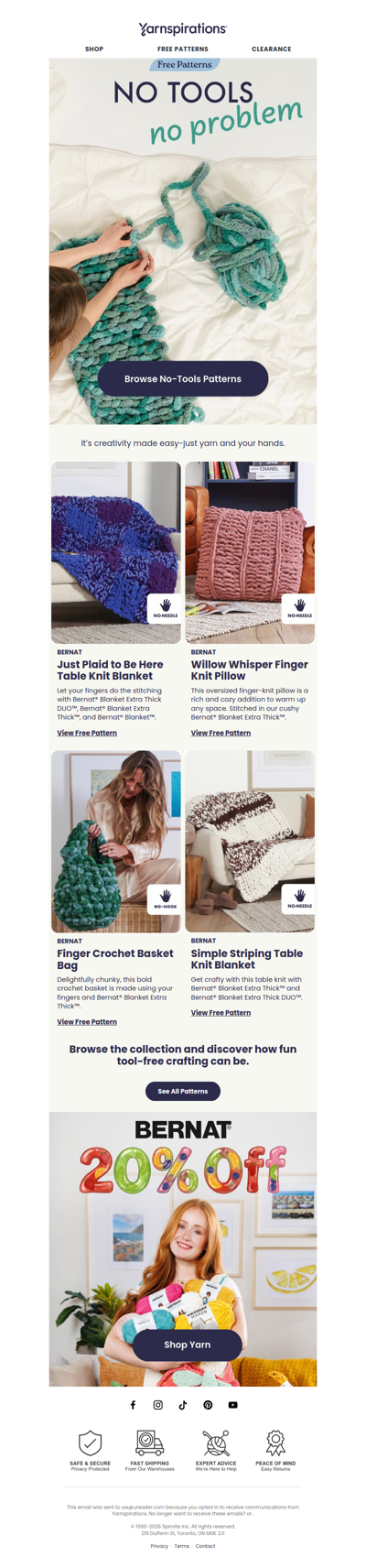 No Tools. Just Yarn.