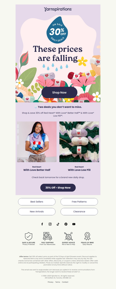 30% Off With Love Yarns Today