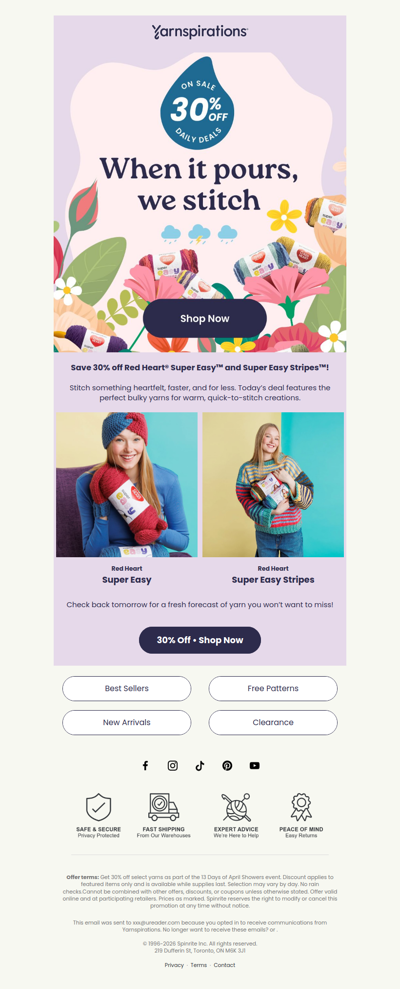 30% Off & Super Quick to Stitch!