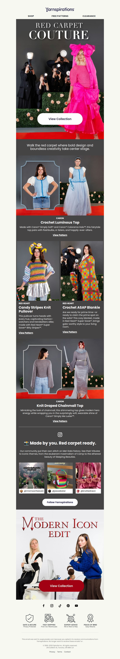 Your Free Patterns Just Hit the Red Carpet