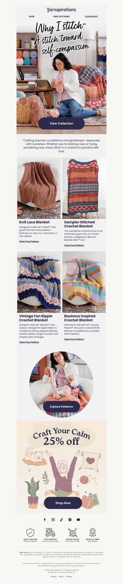 🌿 4 Free Self-Care Stitching Projects