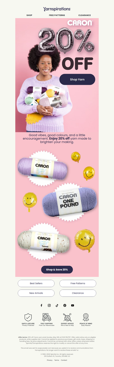 🎉20% Off Caron Yarns