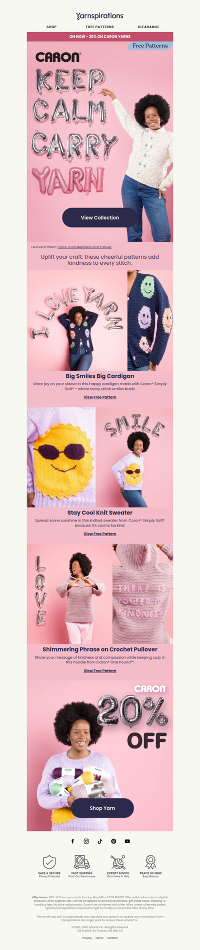 Craft Happiness: 5 New Caron Patterns