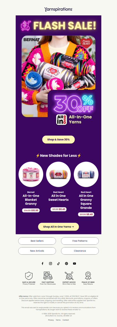 ⚡Flash Sale⚡30% Off All in One Yarns