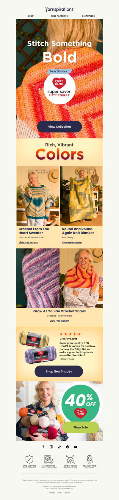 🎨 New Shades + Free Patterns for Bitty Stripes