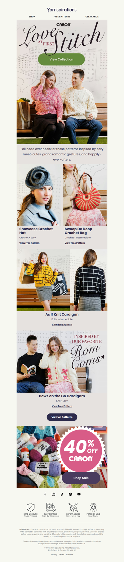 Exclusive Caron Patterns Inside