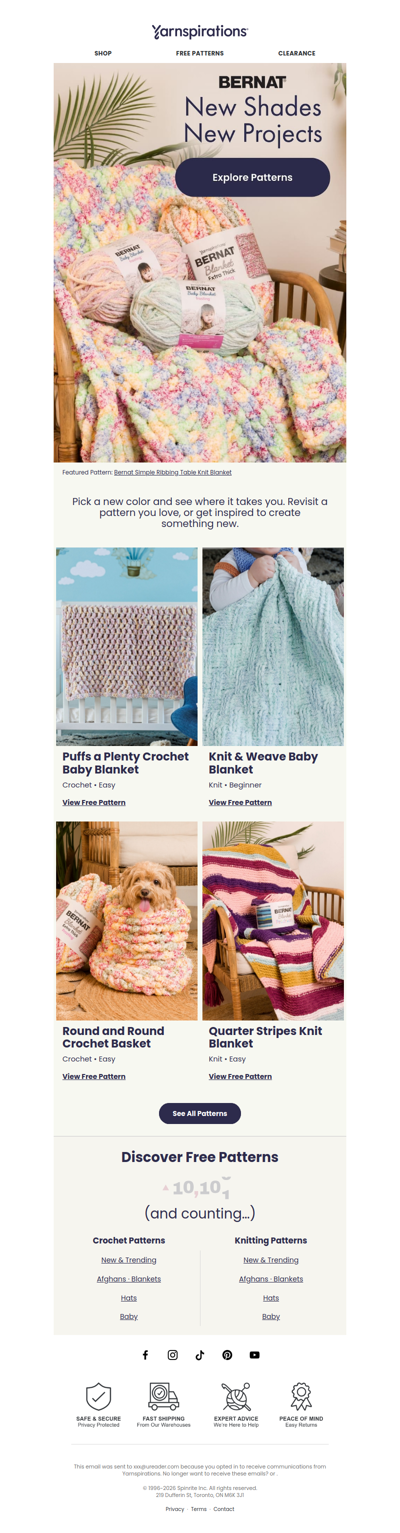 🆕Must-Try Bernat Patterns