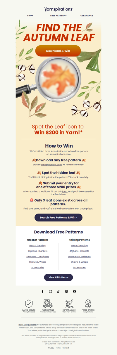 🍂 Spot the Autumn Leaf & Win Big in Yarn!
