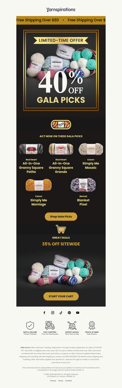 40% Off Gala Picks of the Week