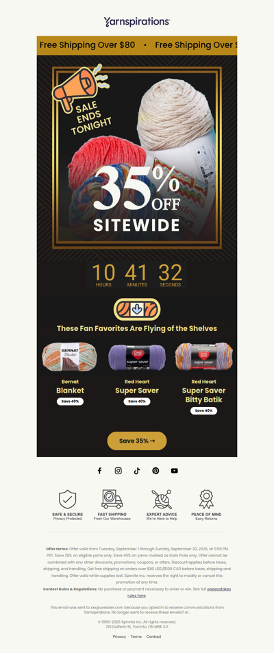 🚨 Last Chance for 35% Off Sitewide