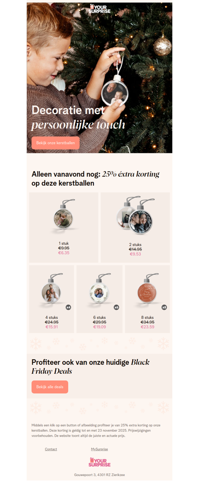 Laatste kans: 25% EXTRA korting op kerstballen