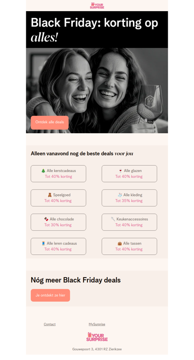 Laatste kans! Nu tot 40% korting op alle cadeaus