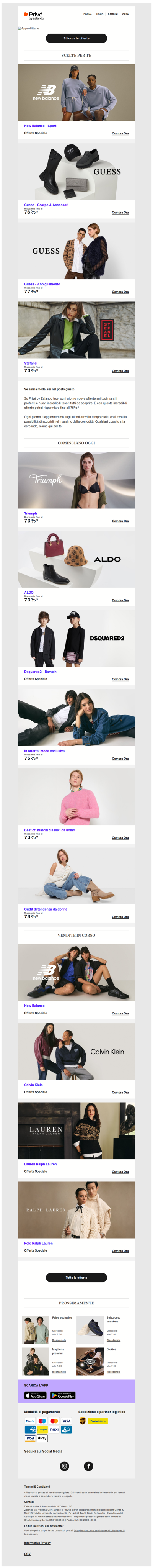 New Balance & Guess: non le solite offerte