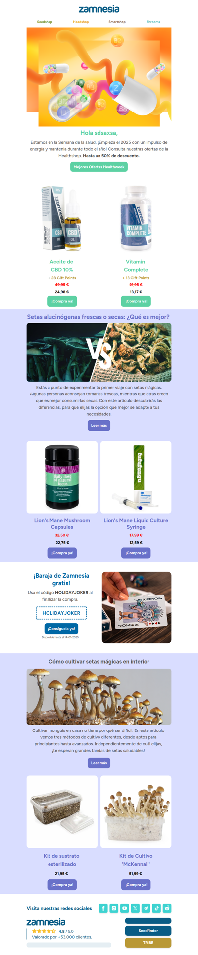 Semana de la salud: ¡50% de descuento!🏋️