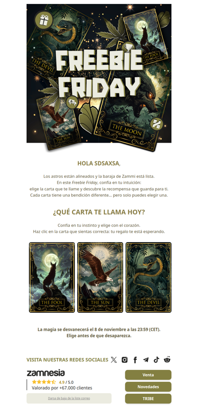 Deja que las cartas decidan tu destino este viernes 🦊🐍🦅
