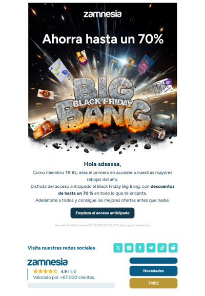 Acceso anticipado TRIBE: tu Black Friday empieza ahora 💥