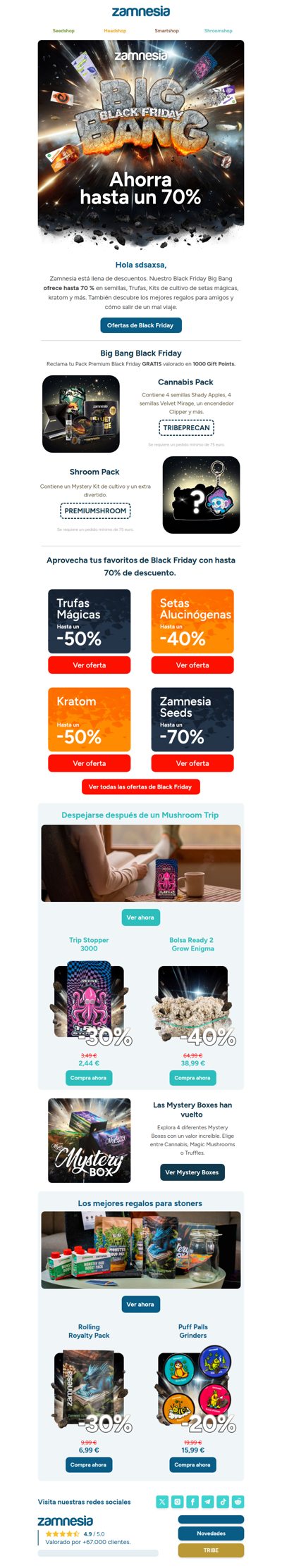 70% de descuento en las ofertas de Black Friday