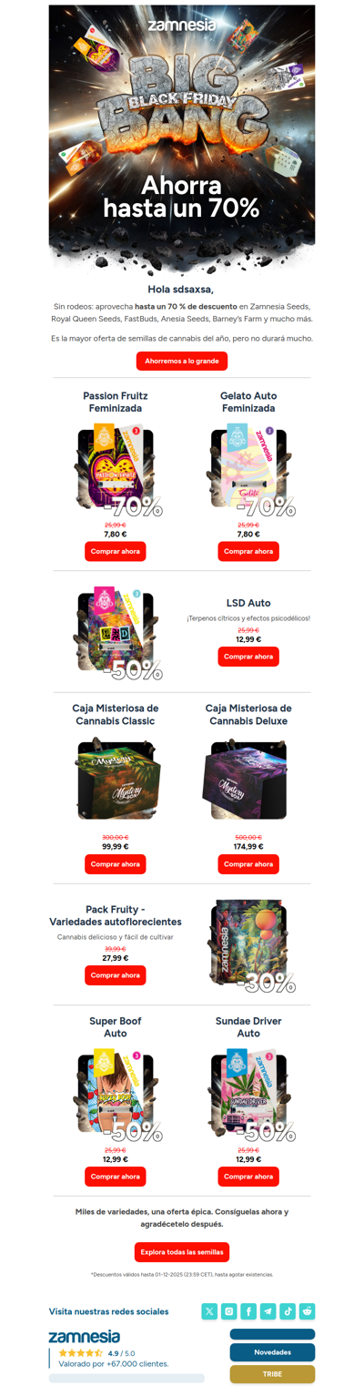 Tus variedades favoritas: 70 % de descuento💥